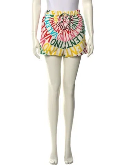 Pre-owned Valentino Silk Mini Shorts In Neutral