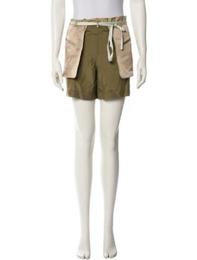 Pre-owned Valentino Silk Mini Shorts W/ Tags In Multi