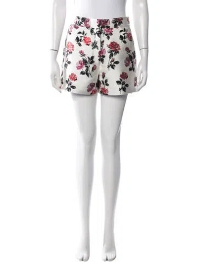 Pre-owned Valentino Silk Mini Shorts In White