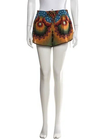 Pre-owned Valentino Silk Mini Shorts In White