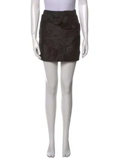 Pre-owned Valentino Silk Mini Skirt In Black