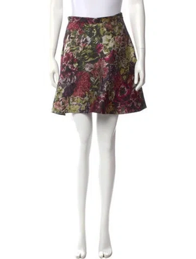 Pre-owned Valentino Silk Mini Skirt In Black