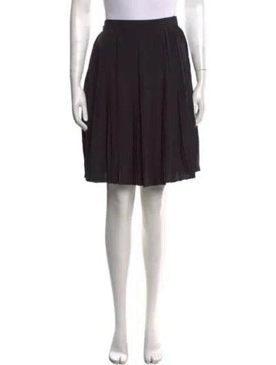 Pre-owned Valentino Silk Mini Skirt In Black