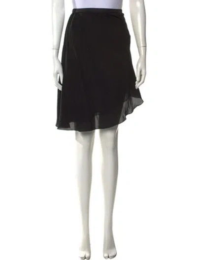 Pre-owned Valentino Silk Mini Skirt In Black