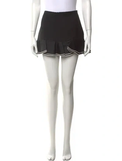 Pre-owned Valentino Silk Mini Skirt In Blue