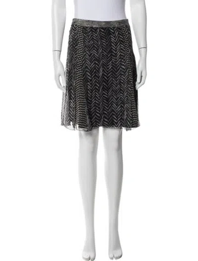 Pre-owned Valentino Silk Mini Skirt In Gray