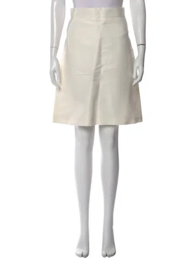 Pre-owned Valentino Silk Mini Skirt In Neutral