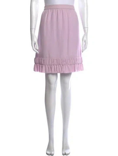 Pre-owned Valentino Silk Mini Skirt In Purple