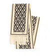 Valentino Toute La V Fringed Edge Scarf