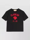 Valentino Garavani Cotton T-shirt With Panther Print In Black