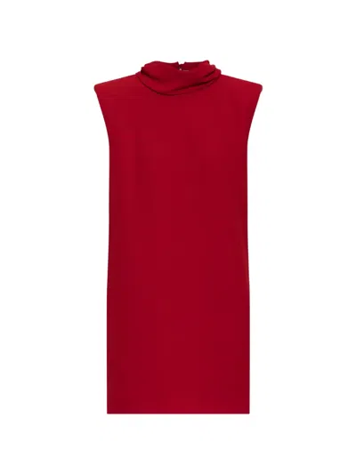 Valentino Garavani Cutout Cady Silk Shift Dress In Purple