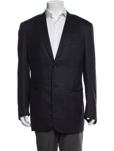 Pre-owned Valentino Silk Overcoat In Blue