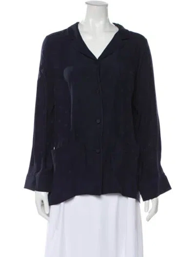 Pre-owned Valentino Silk Pajamas In Blue