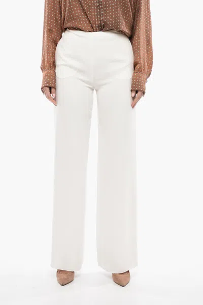 Valentino Silk Palazzo Pants In White