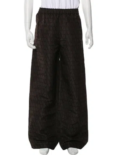 Pre-owned Valentino Silk Pants In Multi