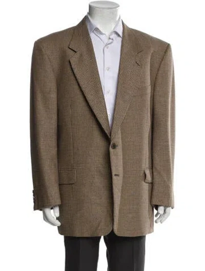 Pre-owned Valentino Silk Patterned Blazer In Neutral