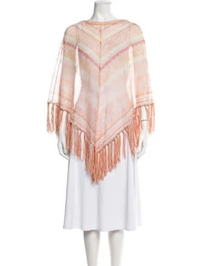 Pre-owned Valentino Silk Patterned Sweater In Pink