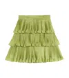 Valentino Green Taffet Skirt In Green