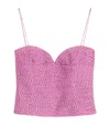 Valentino Silk Polka-dot Top In Pink