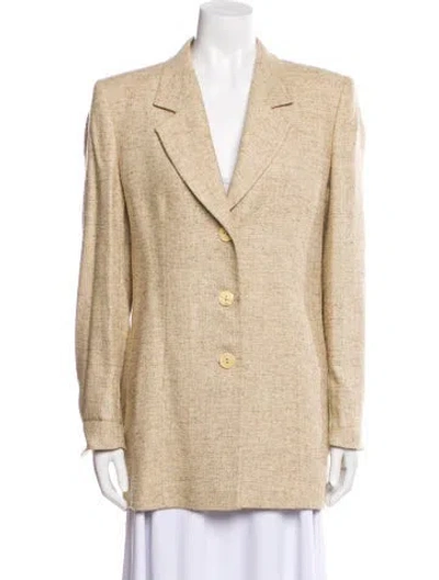 Pre-owned Valentino Silk Printed Blazer In Neutral