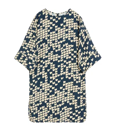Valentino Silk Printed Tunic Dress In Black