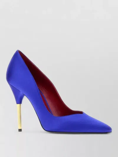 Valentino Garavani Electric Satin Pumps With 10.5 Cm Heel In Blue