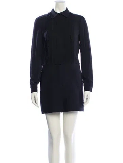 Pre-owned Valentino Silk Romper In Black