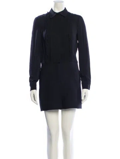 Pre-owned Valentino Silk Romper In Black