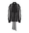 Valentino Semi-sheer Blouse In Black