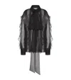 Valentino Semi-sheer Blouse In Black