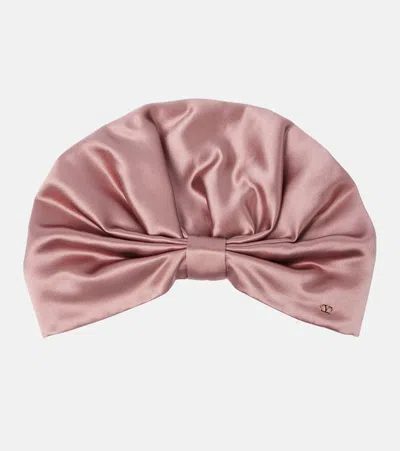 Valentino Garavani Silk Satin Head Wrap In Pink