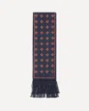 Valentino Modern Silk Scarf Featuring Geometric Pattern In Blue
