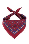 Valentino Silk Scarf In Bordeaux/bluette/beige