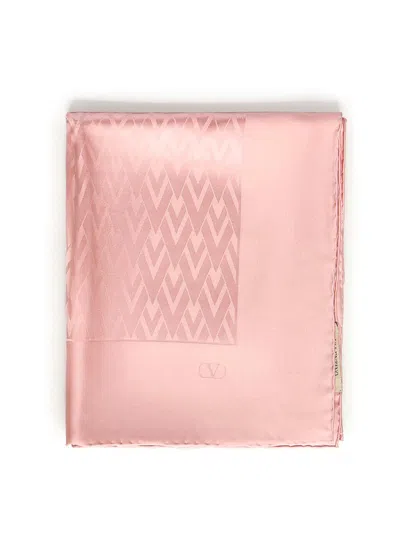 Valentino Silk Scarf In Pink