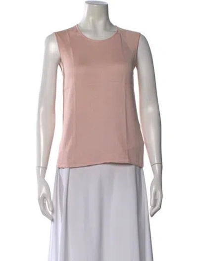 Pre-owned Valentino Silk Scoop Neck Sweater W/ Tags In Pink