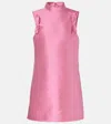 Valentino Garavani Bow Detail Shantung Silk Minidress