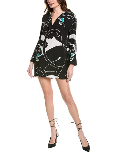 Valentino Silk Shift Dress In Black