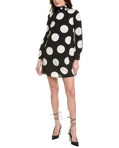 Valentino Silk Shift Dress In Black