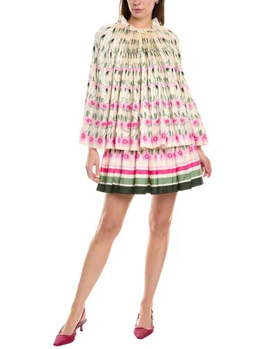 Valentino Silk Shift Dress In White