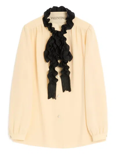Valentino Silk Shirt In Nude