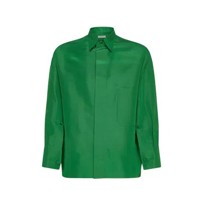 Valentino Silk Shirt In Green