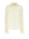 Valentino Garavani Cream Crepe Shirt In Neutrals