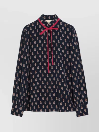 VALENTINO SILK SHIRT PAISLEY PRINT