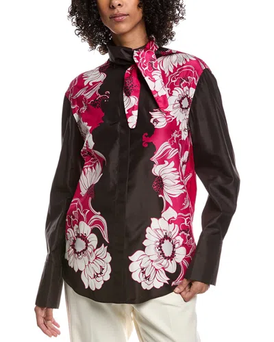 Valentino Silk Shirt In Black