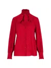 Valentino Long-sleeved Silk Top