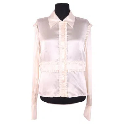 Pre-owned Valentino Silk Shirt In Sand