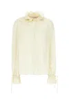 Valentino Garavani Cream Crepe Shirt In White