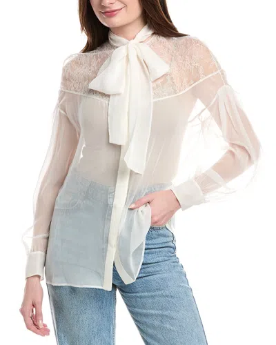 Valentino Silk Shirt In White