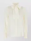 Valentino Silk Shirt With Bow Tie Neck