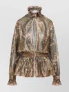 Valentino Patterned Lurex Blouse